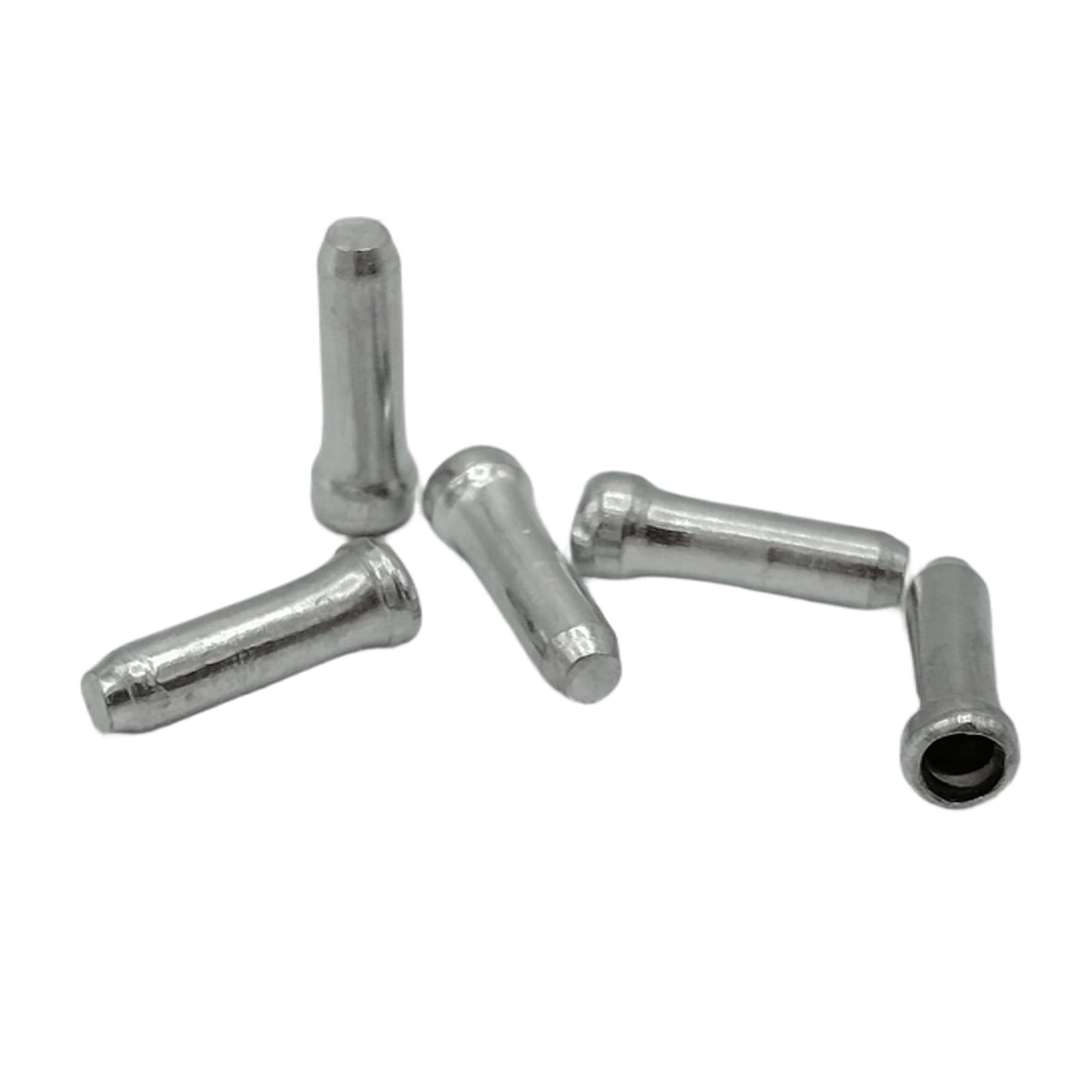 Terminales de cable Cambio y Freno - 5 Unidades - Plata