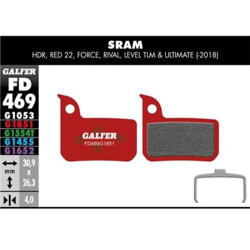GALFER Pastillas de Freno Disco FD469 - SRAM RED 22, FORCE, RIVAL, LEVEL TLM, ULTIMATE
