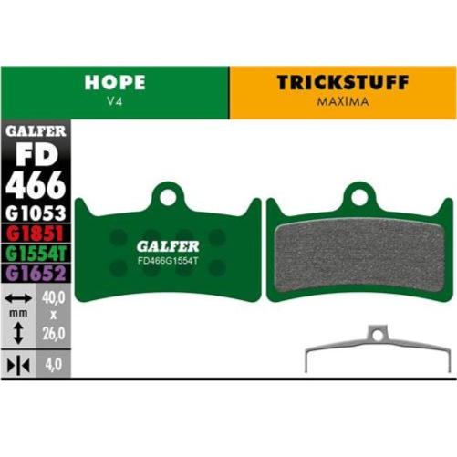GALFER Pastillas de Freno Disco FD466 - Hope V4, Trickstuff Maxima