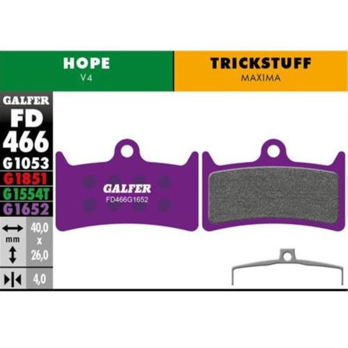 GALFER Pastillas de Freno Disco FD466 - Hope V4, Trickstuff Maxima