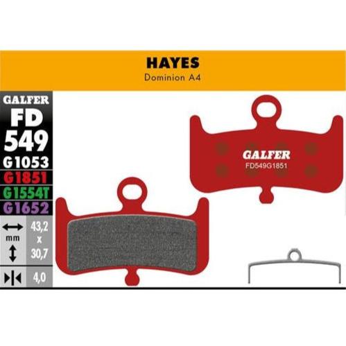 GALFER Pastillas de Freno Disco FD549 - Hayes Dominion A4