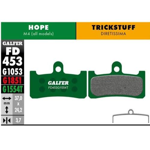 GALFER Pastillas de Freno Disco FD453 - Hope M4, Trickstuff Diretissima
