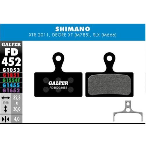 GALFER Pastillas de Freno Disco FD452 - Shimano XTR 2011 BR-M985, Deore XT BR-M785, SLX M666