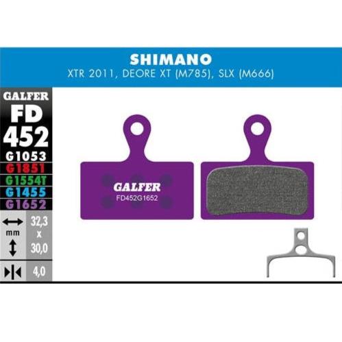 GALFER Pastillas de Freno Disco FD452 - Shimano XTR 2011 BR-M985, Deore XT BR-M785, SLX M666