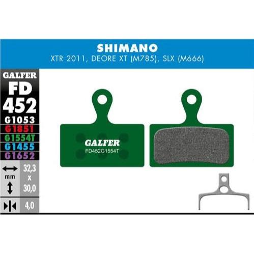 GALFER Pastillas de Freno Disco FD452 - Shimano XTR 2011 BR-M985, Deore XT BR-M785, SLX M666