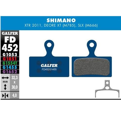 GALFER Pastillas de Freno Disco FD452 - Shimano XTR 2011 BR-M985, Deore XT BR-M785, SLX M666