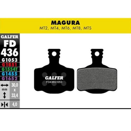 GALFER Pastillas de Freno Disco FD436 - Magura MT2, MT4, MT6, MT8, MT Sport, Campagnolo H11