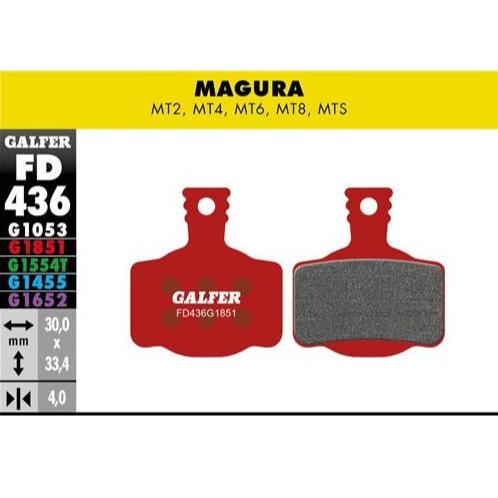 GALFER Pastillas de Freno Disco FD436 - Magura MT2, MT4, MT6, MT8, MT Sport, Campagnolo H11