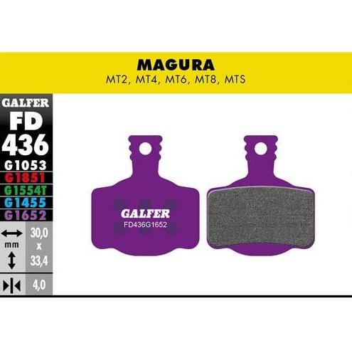 GALFER Pastillas de Freno Disco FD436 - Magura MT2, MT4, MT6, MT8, MT Sport, Campagnolo H11