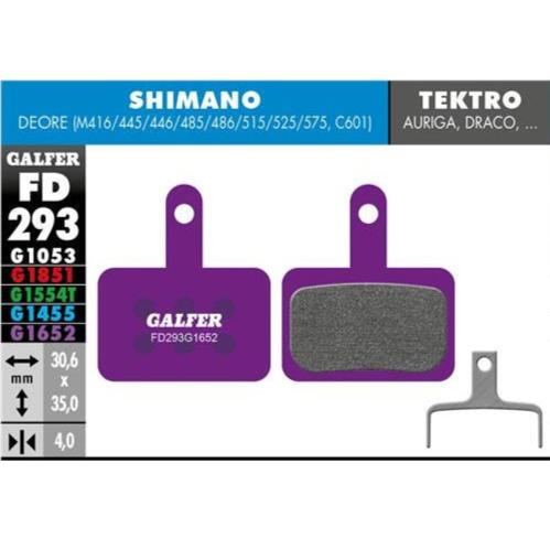 GALFER Pastillas de Freno Disco FD293 - Shimano Deore, C601 ,TEKTRO Auriga, Dorado, Draco, Gemini, HDC 300, Mota, Orion, TRP Hylex, Spyre, Dash Sport, HY/RD