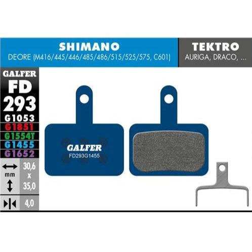 GALFER Pastillas de Freno Disco FD293 - Shimano Deore, C601 ,TEKTRO Auriga, Dorado, Draco, Gemini, HDC 300, Mota, Orion, TRP Hylex, Spyre, Dash Sport, HY/RD