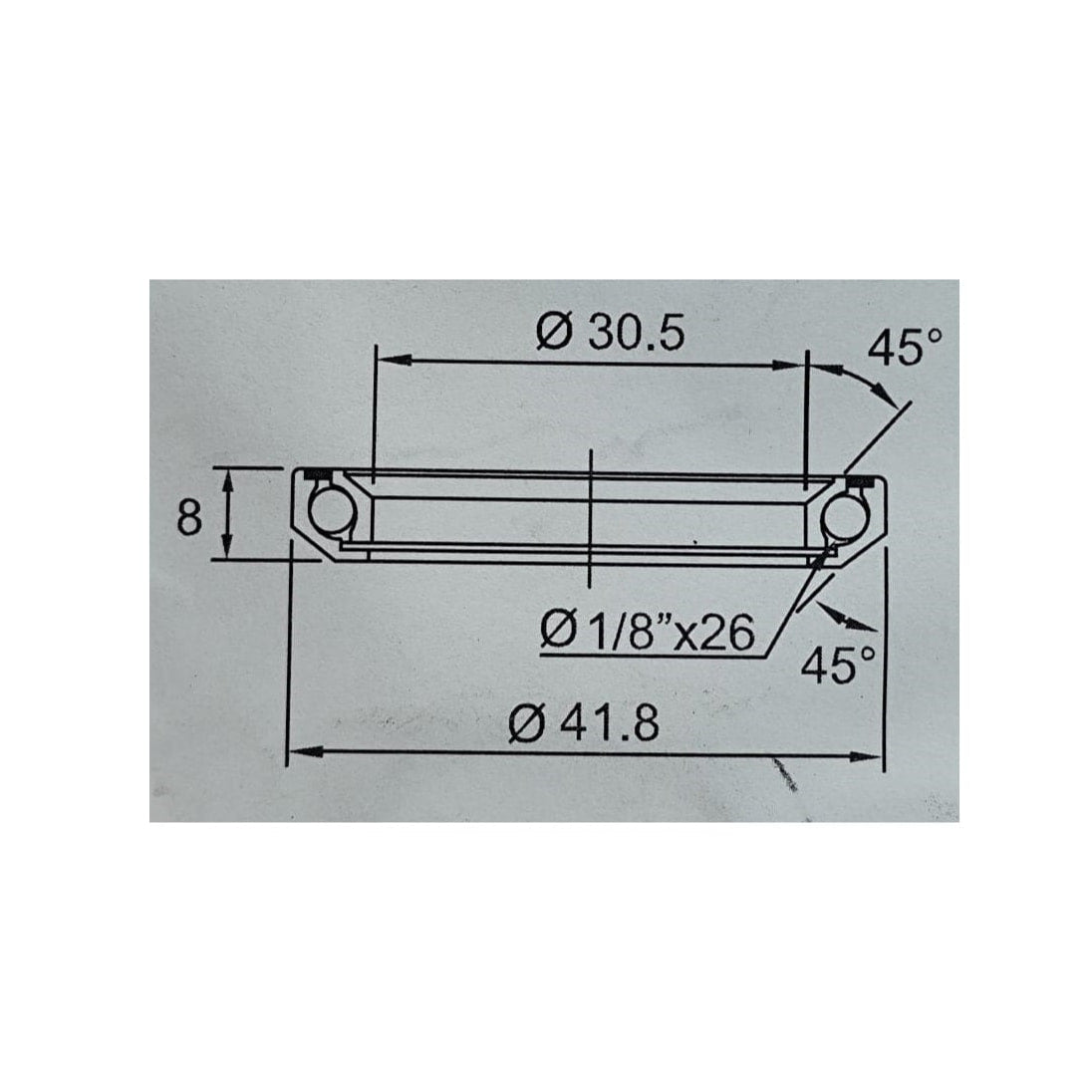 Rodamiento FSA TH-870E 1-1/8 - MR121 30,5x41,8x8mm - 45º/45º