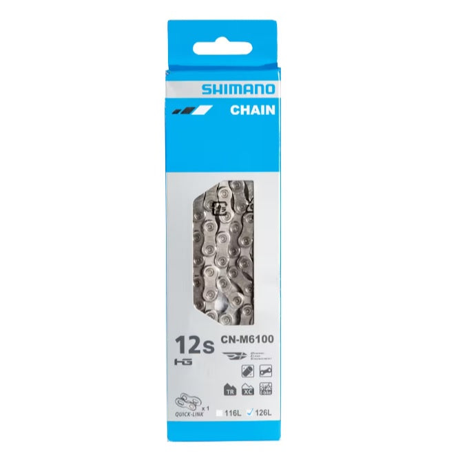 Cadena Shimano Deore 12v CN-M6100 126e con Quick Link