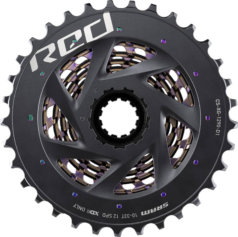 Cassette SRAM RED XG-1290 12 Velocidades - 10-33 Dientes Rainbow