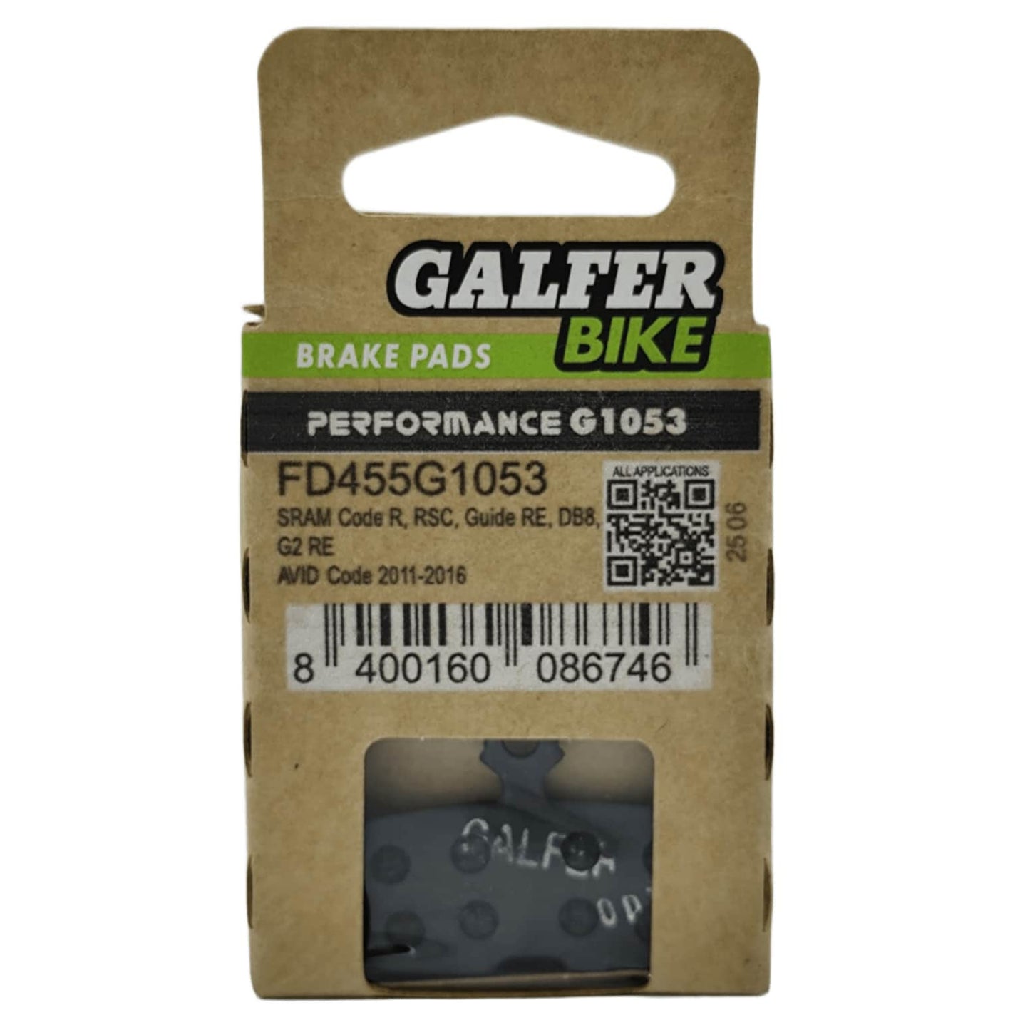 GALFER Pastillas de Freno Disco FD455 - Avid Code 2011-2016, Sram Code R, RSC, Guide RE, G2 RE, DB8