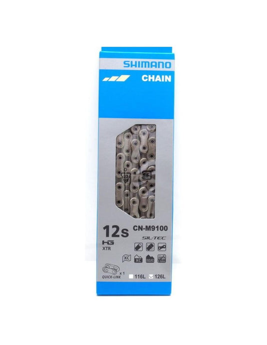 Cadena Shimano Deore XTR 12v CN-M9100 126e con Quick Link