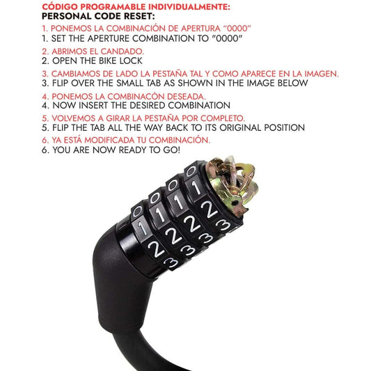 ELTIN Candado Espiral 10x1800mm