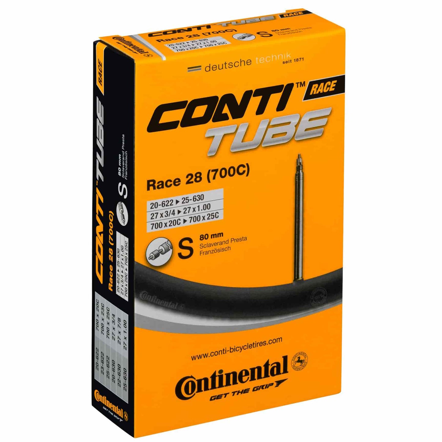 Continental Cámara de Aire - Race - 28" 700c Presta 80mm