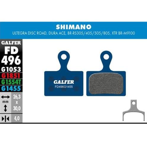 GALFER Pastillas de Freno Disco FD496 - SHIMANO ULTEGRA DISC ROAD, XTR 2019