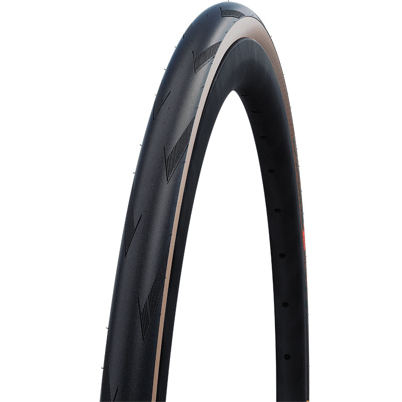 SCHWALBE Neumático plegable PRO ONE TUBELESS 28X1.00" (700X25C) SUPER RACE V-GUARD - ADDIX RACE - Transparent Sidewall