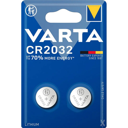 Pila de Botón VARTA LITHIUM CR2032 3V (2 unidades)