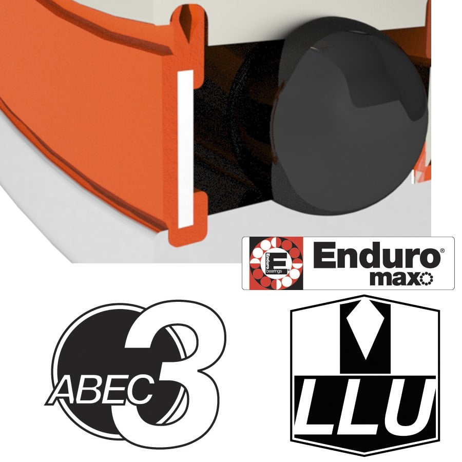 ENDURO BEARINGS Rodamiento suspensión 6801 LLU MAX - ABEC 3 - 12x21x5mm