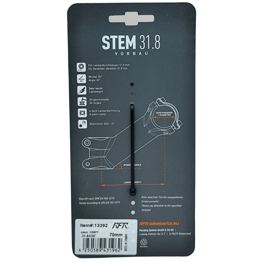 RFR Potencia Stem CMPT 31,8mm 35° 70mm
