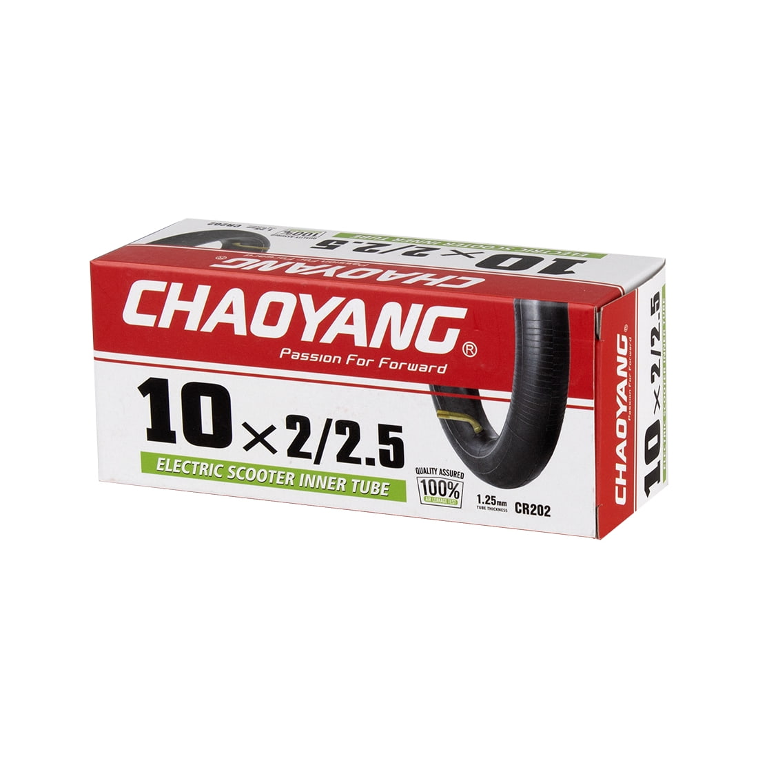 CHAOYANG Cámara 10x2/2.5 Patinete - Schrader (Válvula acodada 45º)
