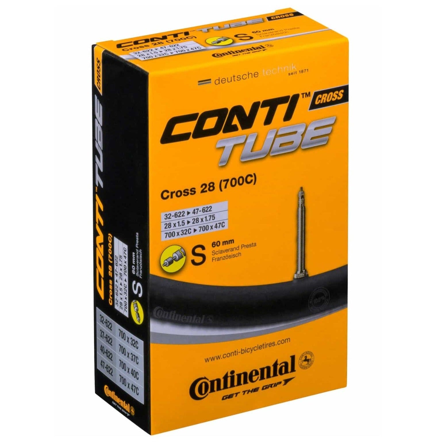 CONTINENTAL Cámara de Aire - CROSS - 28" (700x20/25c) Presta 60mm