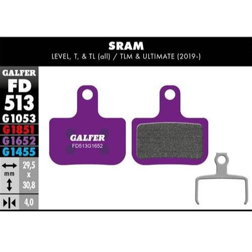 GALFER Pastillas de Freno Disco FD549 - Sram Level, T, TL (all), TLM &amp; Ultimate (2019-), Force AXS