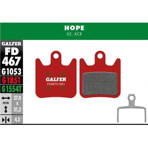 GALFER Pastillas de Freno Disco FD467 - HOPE X2, XCR