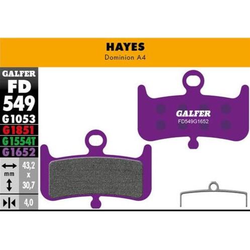GALFER Pastillas de Freno Disco FD549 - Hayes Dominion A4