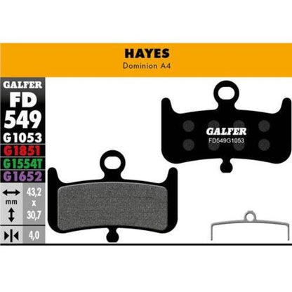 GALFER Pastillas de Freno Disco FD549 - Hayes Dominion A4