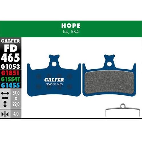GALFER Pastillas de Freno Disco FD465 - Hope E4, Shimano RX4