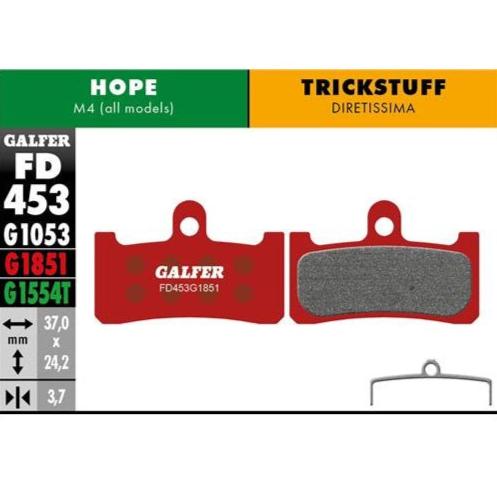 GALFER Pastillas de Freno Disco FD453 -  Hope M4, Trickstuff Diretissima