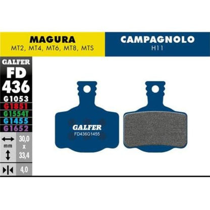 GALFER Pastillas de Freno Disco FD436 - Magura MT2, MT4, MT6, MT8, MT Sport, Campagnolo H11