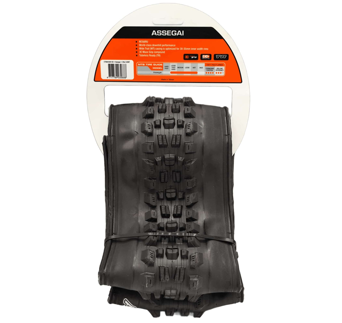 Maxxis ASSEGAI 29X2.50"WT TR EXO+ MAXXGRIP 60TPI Neumático plegable